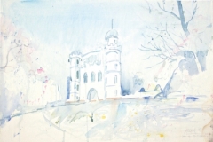 10513, Berlin – Pfaueninsel, Aquarell, 1986, 38x56,5 cm