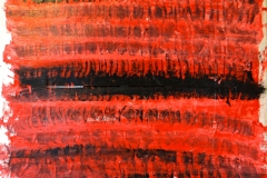 0883, Schnittbild rot, 50x60 cm, Acryl / Leinwand