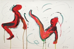 12151, Breakdance, Aquarell/Papier, 38x54 cm