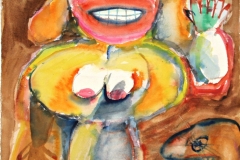 12408, eine sehr Schöne, Aquarell/Papier, 1974, 62x48 cm