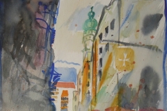 1504, Innsbruck, Altstadt, Aquarell, 38 x 28,3 cm