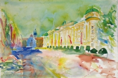 1522, Innsbruck, Hofburg, 1974, Aquarell, 56,5 x 39 cm