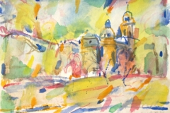 9040, Innsbruck im Frühling, 1997, Aquarell/Papier, 28,5x39 cm