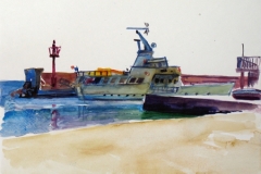 715, Hafen von Opatija, 1985, Aquarell, 38 x 28 cm