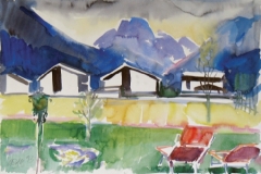 1298, Bei Kirchberg, 1993, Aquarell, 56 x 38 cm