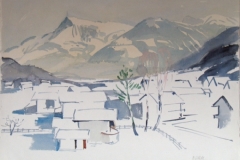 1149, Blick auf Kitzbüheler Horn, 1988, Aquarell, 76 x 56,5 cm