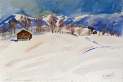 1262, Kitzbühel gegen Bichlalm, Aquarell, 57 x 39 cm