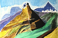 0020, Griechenland Berge, 100x80 cm, Acryl / Hartfaserplatte