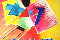 0029, Kitzbühel mit Drachen, 100x80 cm, Acryl / Leinwand