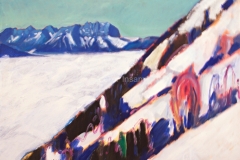 0053, Kaiser steiler Hang, 70x50 cm, Acryl / Leinwand