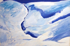 0056, Schneelandschaft, 50x65 cm, Acryl / Leinwand