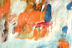 0535, Orange zentral, 1967, 85x100 cm, Öl / Leinwand