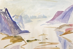 3262, Stamsünd, Lofoten, Aquarell/Papier, 1993, 30x40 cm