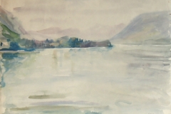 822, Zell am See, um 1956, Aquarell, 63 x 43,7 cm
