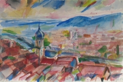 659, Graz, 1980, Aquarell, 57,5 x 38,5 cm