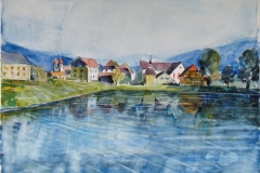 502, St. Lamprecht, 1985, Aquarell, 51,5 x 42 cm