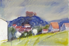 563, Riegersburg, Aquarell, 56 x 38,5 cm