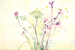 10010, Frühlingsblumen, Aquarell / Papier, 40x50 cm