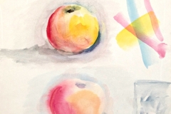 10065, Apfelstudie, 1969, Aquarell / Papier, 38x28 cm
