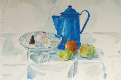 924, Kanne mit Obst, 1986, Aquarell, 56,5 x 39 cm