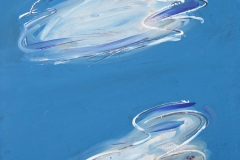 0283, Wasser 2 Wellen, 1992, 50x65 cm, Acryl / Hartfaserplatte
