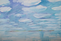 0284, Wasser Wellen, 1992, 80x60 cm, Acryl / Leinwand