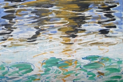 0286, Wasser Spiegelungen, 1991, 80x60 cm, Acryl / Leinwand