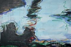 0291, Wasser Paros, 1986, 100x80 cm, Acryl / Leinwand