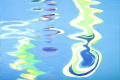 0294, Wasser Spiegelung, 1990, 100x80 cm, Acryl / Leinwand