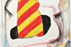 15609, Diaductionen, Wachskreiden/Papier, 1970, 61x43 cm