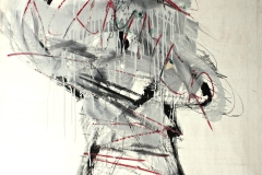 0113, Franz Klammer, Hahnenkammrennen, 130x100 cm, Acryl / Papier auf Hartfaserplatte