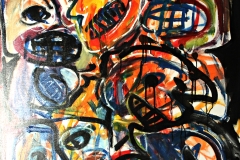 0131, Clowns, 1983, 100x125 cm, Acryl / Leinwand