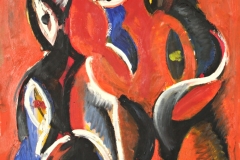 0146, Augen, 1973, 47x58 cm, Acryl / Karton