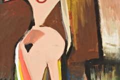 0150, Wartende Frau, 59x100 cm, Acryl / Karton