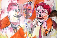 0378, Die Grosseltern, 100x125 cm, Acryl / Leinwand