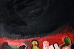0453, Nächtliche Wanderung, 1974, 60x74,5 cm, Acryl / Weichfaserplatte