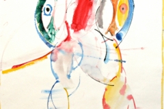 12077, Figur, Aquarell/Papier, 1972, 44,5x35 cm