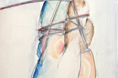 12179, Figur, Aquarell/Kohle/Papier, 1975, 62,5x44 cm