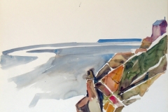 613, Atlantikküste, 1989, Aquarell, 61 x 47 cm