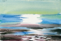 645, Atlantikküste, 1989, Aquarell, 56 x 37,5 cm