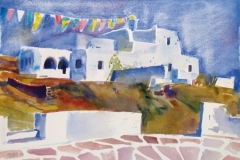 2001, Paros, Naoussa, 1986, Aquarell, 60 x 44 cm