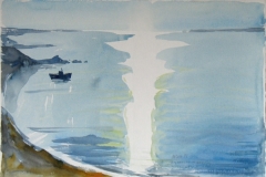 2106, Drios, Morgenstimmung, 1985, Aquarell, 56,5 x 37,5 cm