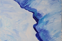 0027, Schneelandschaft, 65x50 cm, Acryl / Leinwand