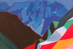 0063, Wilder Kaiser Schlucht, 1994, 83x63 cm, Acryl / Leinwand