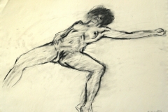 12381, Figur, Kohle/Papier, 1987, 57,5x77 cm