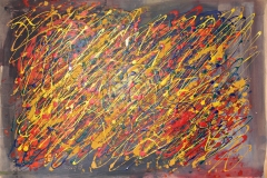 0523, Blumenmeer, 1963, 103,5x72,5 cm, Öl / Karton