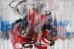 0529, Nieselregen, 103,5x74 cm, Acryl / Karton