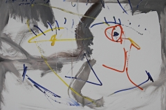 0578, Verfolgung, 1987, 80x60 cm, Acryl / Leinwand
