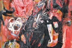 0583, Wildkatze, 1966, 50x69,5 cm, Öl / Hartfaserplatte