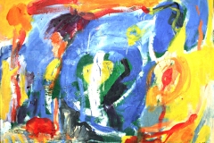 0585, Das Versteck, 1968, 122x91 cm, Öl / Hartfaserplatte